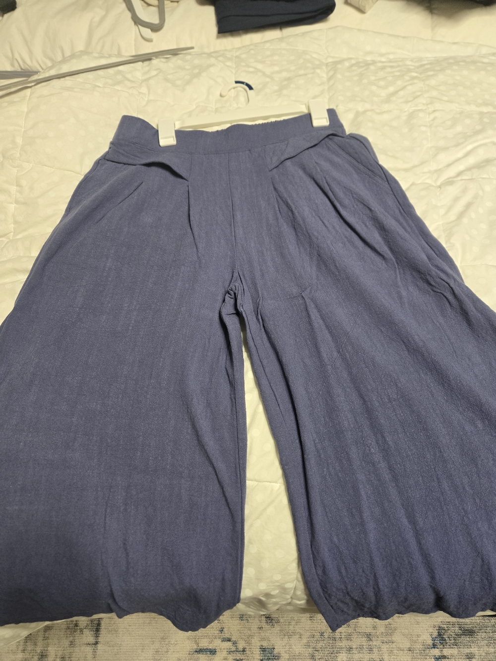 Blue Wide-Leg Women's Gauchos – Comfortable Casual Style